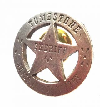 1 inch HAT PIN TOMBSTONE SHERIFF ARIZONA TERRITORY OLD WEST Lapel Cap Hat 2