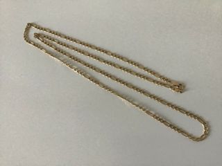 Vintage 9ct Yellow Gold Figaro Chain Necklace 20” Not Scrap Jewellery 375
