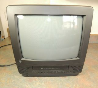 Ge General Electric 13tvr60 13 " Crt Tv Vcr Combo Retro Gaming Television Vtg