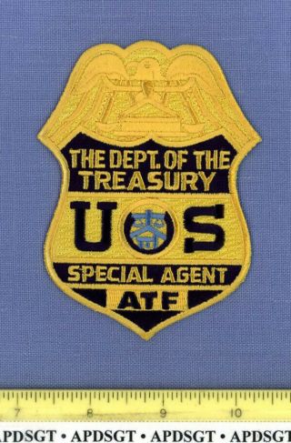 Atf Special Agent Washington Dc Federal Police Patch Alcohol Tobacco Firearms