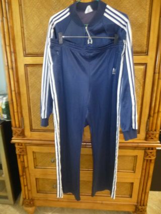 Vtg Adidas Keyrolan Atp Men Blue Size Large Track Suit Jacket Pants Made In Usa