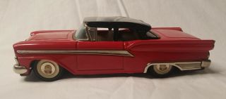 Haji Japan Tin Friction Red Ford Fairlane Please Read And See Pictures