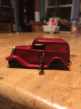 Vintage Minic Toy Royal Mail Van Wind - Up Toy W Key -