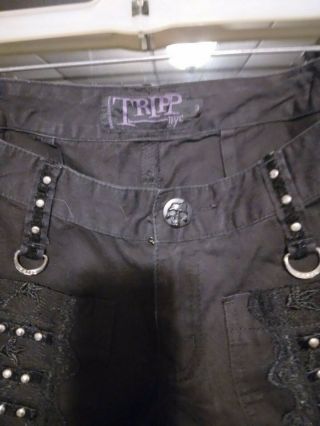 Tripp Nyc Pants,  Size 3,  Rare,  Vtg.  Style Af3949,  Goth,  Rave,  Exc Cond.  Zippers