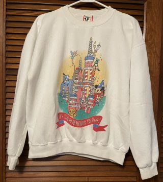 Vintage Walt Disney World 25th Anniversary - Castle Cake - Sweatshirt Medium