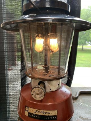 Vintage J.  C.  Higgins Gas Camping Lantern Model 710 - 74571 U.  S.  A.  Sears Lights