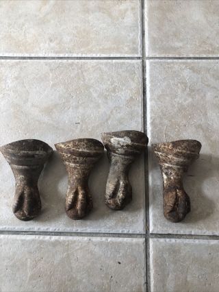 4 Antique Vintage Cast Iron Claw Foot Bathtub Tub Feet