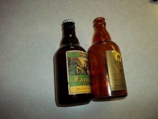 2 Vintage WALTER ' S IRTP BEER BOTTLES AND 1 CAP Eau Claire Wisconsin Wi.  Bar 2