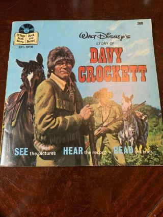 Walt Disney’s Story Of Davy Crockett Record And Book Llp 360