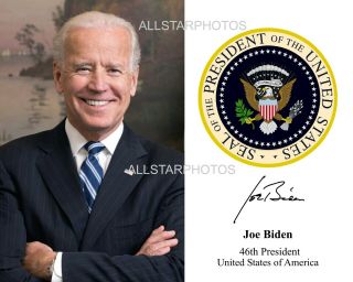 President Joe Biden Presidential Seal 8 X 10 Photo Portrait Photograph Jb2