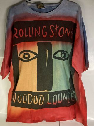 Vtg 1994 The Rolling Stones “voodoo Lounge” Ss Double Sided Tie Dye Xxl T - Shirt