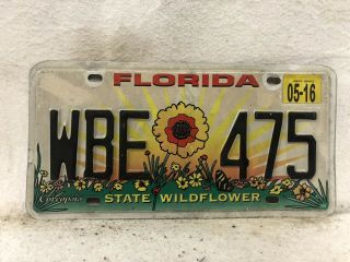 2015 Florida State Wildflower License Plate