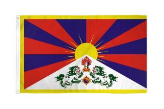 3x5 Tibet China Flag Buddhism Banner Dalai Lama Tibetan Pennant Chinese Outdoor