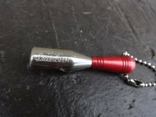 Vintage Bottle Opener Red Bomb Pin Torpedo W/key Chain " Drink Dixie Beer "
