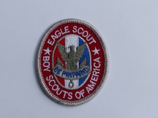 Vintage Eagle Scout Rank Boy Scout Bsa Oval Patch Plastic Back