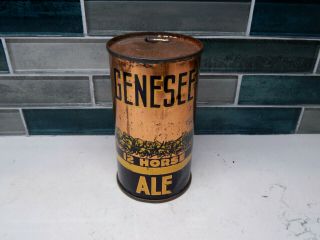 Genesee 12 Horse Ale Irtp Open Instructions Flat Top Beer Can (usbc 68 - 17)