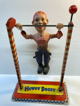 Vintage Howdy Doody Acrobat Tin Lithograph Toy Arnold West Germany For Restore