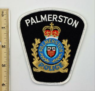 Palmerston Canada Police Patch White Edge Vintage