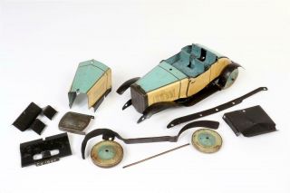 Vintage C1950 " Chad Valley  Ubilda " Clockwork Car & Parts 2140