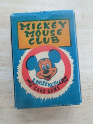 1950s Vintage Disney Mickey Mouse Club Mouseketeer Card Game Russell Mfg Co
