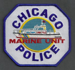 Chicago Illinois Police Marine Unit Shoulder Patch