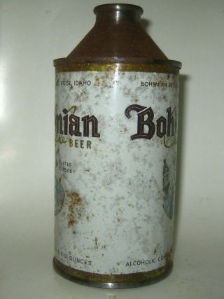 Old BOHEMIAN CLUB CONE TOP BEER CAN Bohemian Breweries Boise,  Idaho 2