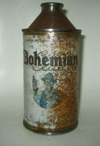 Old BOHEMIAN CLUB CONE TOP BEER CAN Bohemian Breweries Boise,  Idaho 3