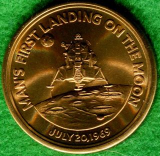 Apollo 11 Mission To The Moon July 20,  1969 Commemorative Bronze Medal