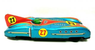 Z7 Space Rocket Racer Car Friction Tin Toy 21cm,  Asc Aoshin,  Japan,