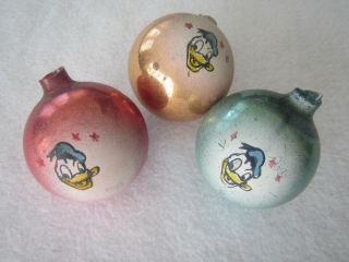 Vtg Disney Donald Duck Mercury Glass Christmas Ornament Tree Usa 1940 - 50s