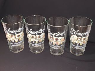 Set Of 4 Yuengling Pint Beer Glass Puppies Dogs Americas Oldest Brewery
