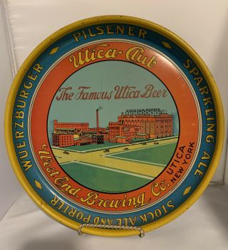 Vintage Utica Club West End Brewing Co.  Tray 12 3/4” X 12 3/4”