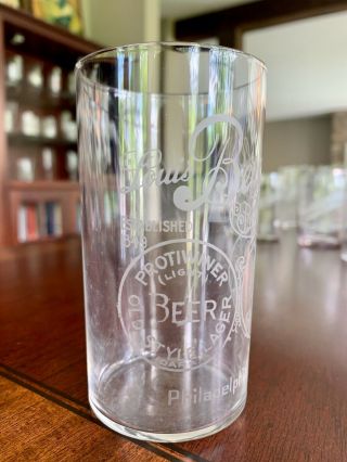 Louis Bergdoll Brewing Co Philadelphia,  Pennsylvania preprohibition etched glass 3