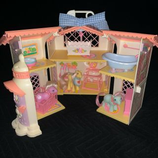 Vintage My Little Pony G1 1985 Lullaby Nursery Playset Furniture Baby Ponies Etc