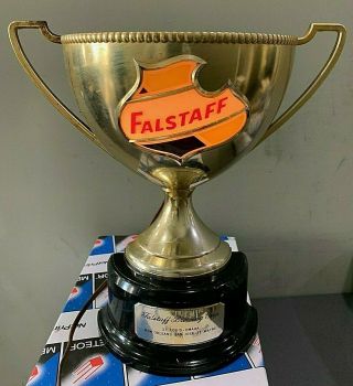 Vintage Falstaff Beer Trophy Cup Sign