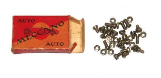 Rare Meccano Car Constructor Box And 6ba Nuts And Bolts