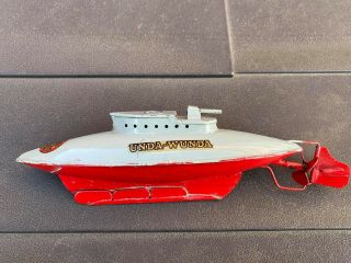 Sutcliffe Tinplate / Clockwork Submarine - Vintage Model