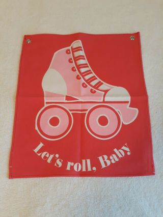 Vintage Roller Skates Hang Up Banner - Let 
