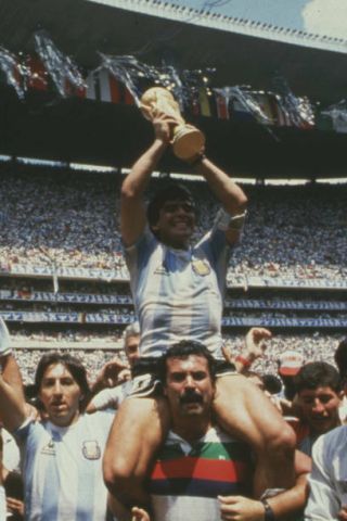 Diego Maradona Football Old Photo Playing For Argentina 1986 World Cup 16