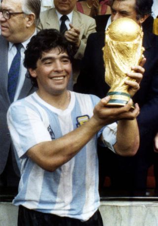 Diego Maradona Football Old Photo Playing For Argentina 1986 World Cup 23
