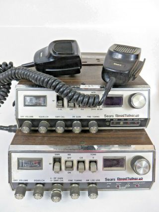 Vtg Sears Roadtalker 40 Cb Radios Ssb Maybe Base And Mobile? Not
