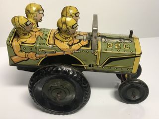 Vintage 1950’s Jumpin Jeep Windup Tin Toy Marx See Video In Description