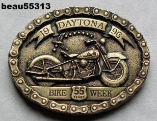 1996 Daytona Beach Florida 55 Years Bike Week Buckle Tree Vest Jacket Pin