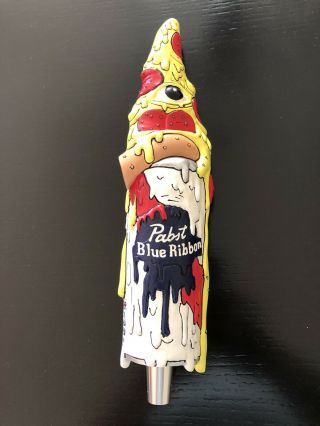 Pabst Pbr Pb " Art " Pizza Tap Handle Limited Edition