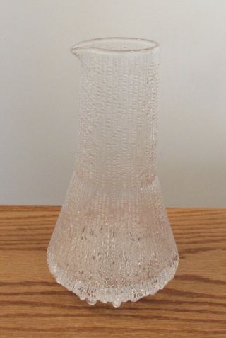 Vintage Ultima Thule Carafe/decanter/pitcher 9 " Tapio Wirkkala Iittala Glass 9 "