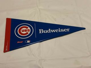 Chicago Cubs Budweiser Beer Metal Sign (24 " X 12 ")