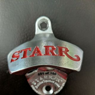Rare Starr X Bottle Opener 100 Made Debossed Bottle Opener Stainless Engraved