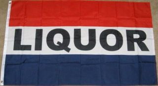 3x5 Liquor Flag Store Banner Sign Alcohol 3 