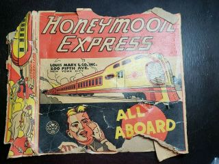 Marx Honeymoon Express Tin Litho Windup Train,  Circa 1930 