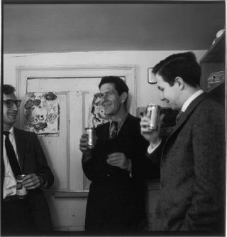John Cage And Robert Rauschenberg At Party 1959 Old Photo